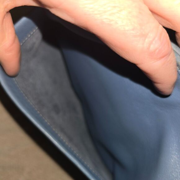 Vintage Coach Legacy Saddle Bag - Light Blue - Picture 6 of 9